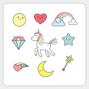 Unicorn and friends Magnet